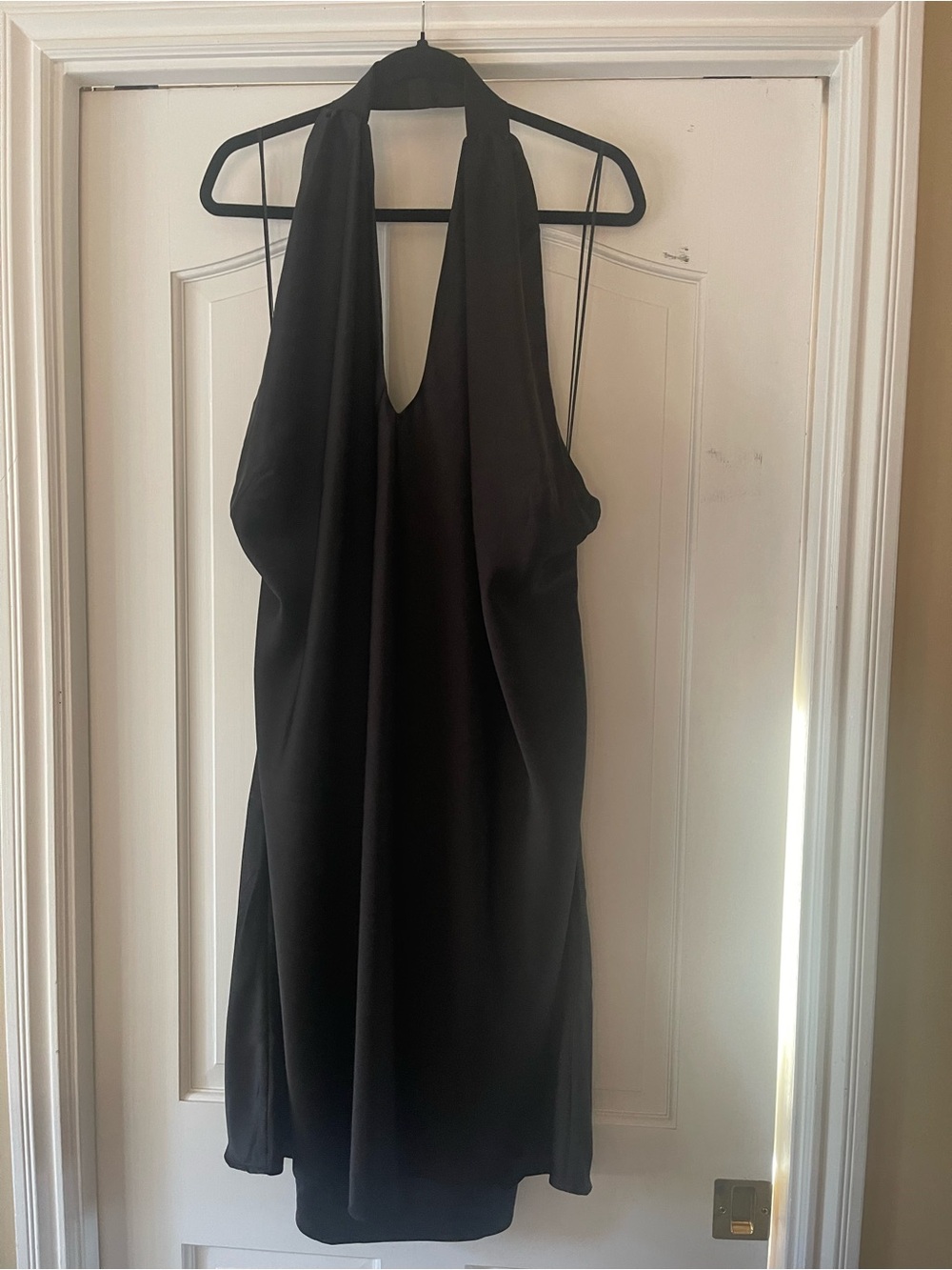 Classic Black Backless Halter Dress